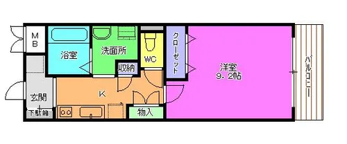ジュネス宝殿駅前【3階】の間取り