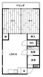 第2波多野ハイツ【101号室】の間取り