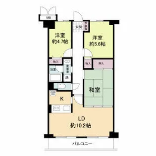 フィオーレ白鷺【0104号室】の間取り