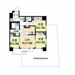 ブランシエスタ山科大塚【0105号室】の間取り
