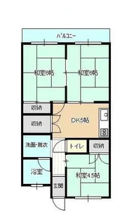 リバーサイド美夜古【3階】の間取り