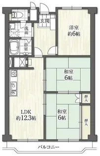 メゾン高槻古曽部【3階】の間取り