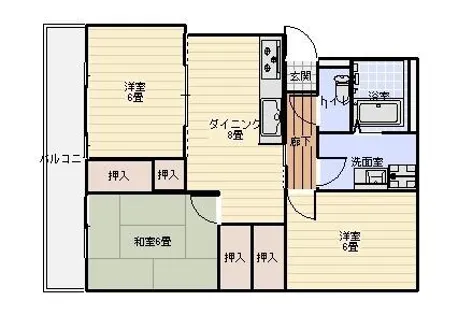 橋爪第1ビル【131号室】の間取り