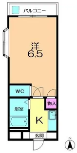 シャトードゥクリヨン【406号室】の間取り