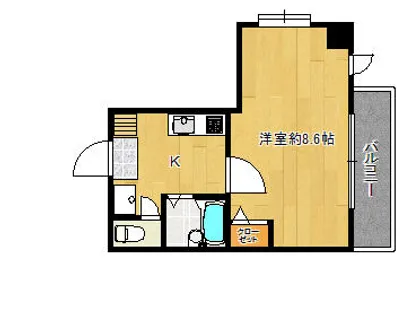 ヴォーヌンク日赤通り【605号室】の間取り
