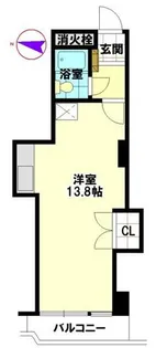 パシフィック北大前【304号室】の間取り