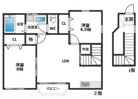 ブルーハイム【201号室】の間取り