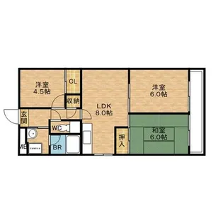 ホワイエ九条【4階】の間取り
