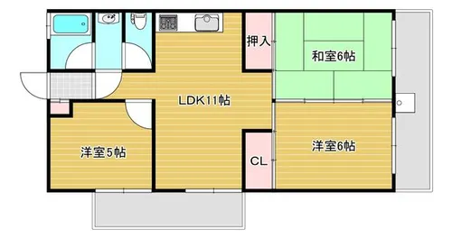 ニューハイツ新在家【205号室】の間取り