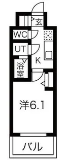 メイクスWアート今池Ⅲ【802号室】の間取り