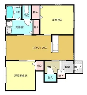 コンフォート志の【102号室】の間取り