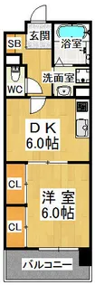 兵庫駅北シティコート【9階】の間取り