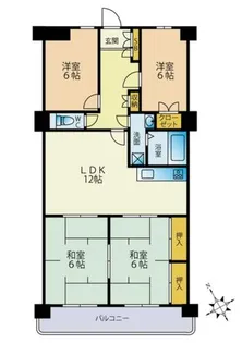 イマージュ安部山公園【604号室】の間取り