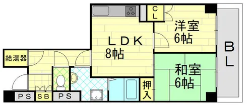 日商岩井中津マンション【3階】の間取り