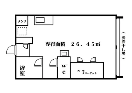 難波マンション【411号室】の間取り