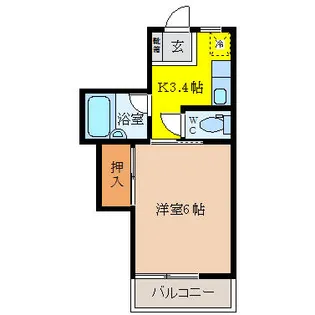 BRIZZ Ⅷ【203号室】の間取り