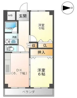 カーサスギトピア【8階】の間取り