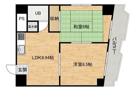 ファミール天神【609号室】の間取り