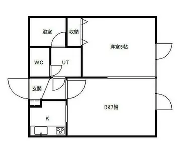 フォレスト南10条一番館【202号室】の間取り