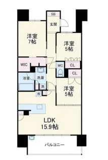 エムズシティ知立ザ・タワー【18階】の間取り