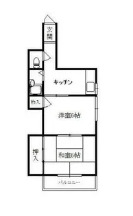 ツーミーテン【2階】の間取り
