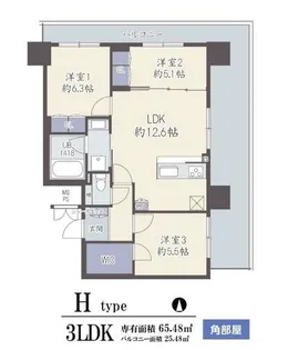GRAND VILLASSE 福島【5階】の間取り