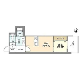 RJRプレシア南堀江【0207号室】の間取り