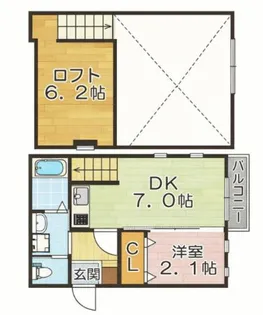 ビータス賀茂壱番館【105号室】の間取り