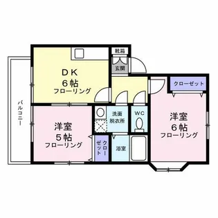 サンフィールド前原【B201号室】の間取り
