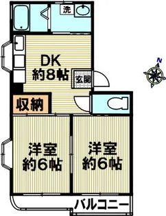 広島屋高徳ハイツ【201号室】の間取り