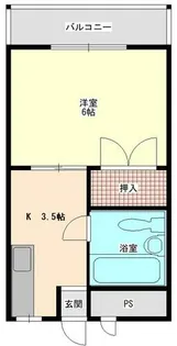 ハイツ加賀【203号室】の間取り