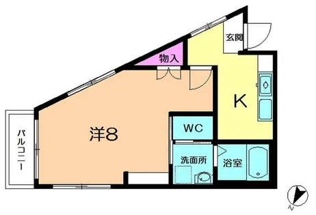 グランディービル堂垣内【401号室】の間取り