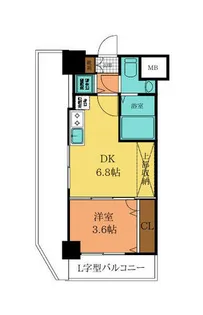 NO71オリエントトラストタワー【1203号室】の間取り