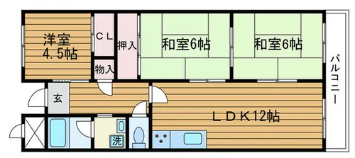 エステート三島【2階】の間取り
