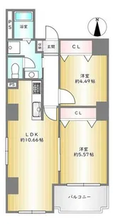 ベルク烏丸【901号室】の間取り