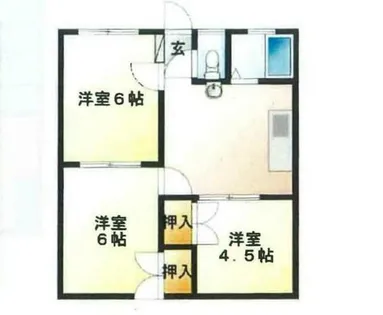 ハイツトリイ【A号室】の間取り