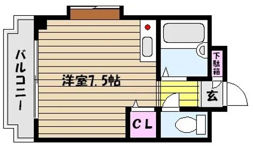 メゾンドール御影【3階】の間取り