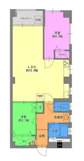 いずみさのコーポ【502号室】の間取り