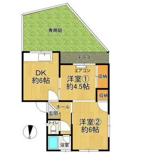 HS紀ノ川【1-A号室】の間取り