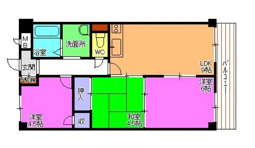 ベネフィス北在家【2階】の間取り