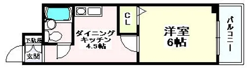 ルナ今福【3階】の間取り