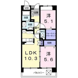ディナスティ田村【3階】の間取り
