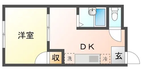 プライマリー九工大南【106号室】の間取り