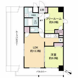 レジディア神戸三宮プレイス(旧コスモリード神戸三宮)【0801号室】の間取り