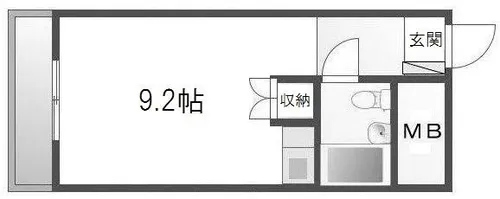 ホワイトパレス黄金【602号室】の間取り