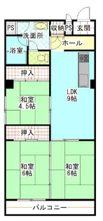海南センタープラザ【5号室】の間取り