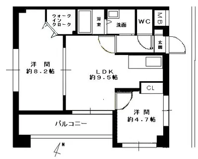 コウベアーバンⅢ【3階】の間取り