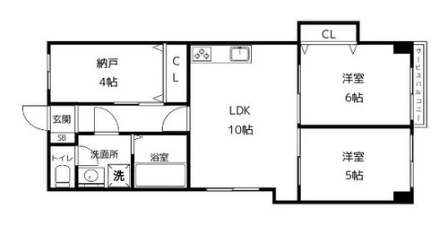 ナンノ第13号館【201号室】の間取り