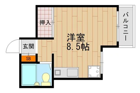 ハイツオオクラしのはら【2階】の間取り