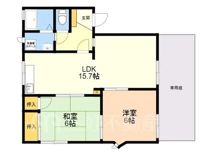 ドミール姪の浜B棟【101号室】の間取り